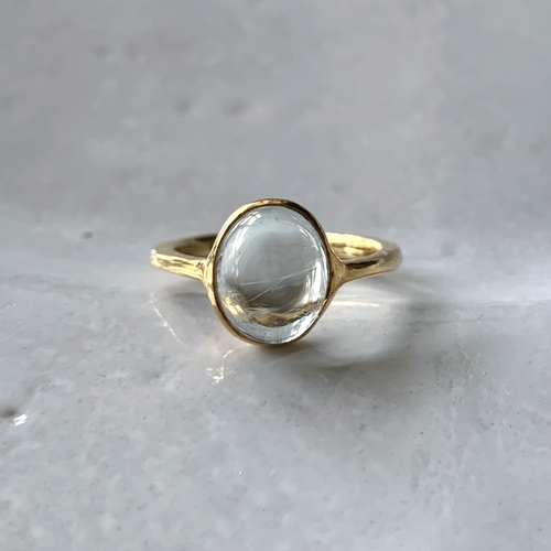 Fountain Ring   Aquamarine K18